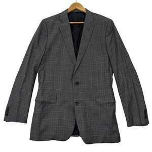 Brooks Brothers Mens 42XL Blazer 1818 Fitzgerald Gray Plaid SaxXon Wool Jacket